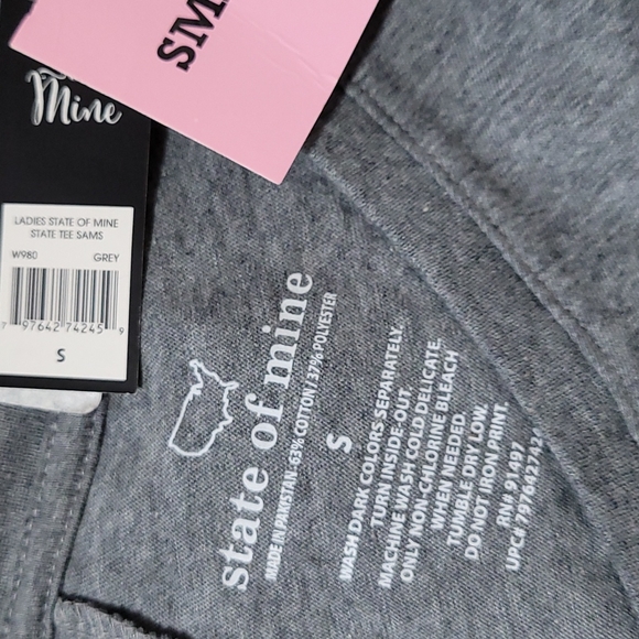 NEW Womens Missouri State of mine Heart Logo Tee t-shirt Gray short sleeve Small - Picture 4 of 4